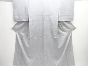 流水に橋・草花模様単衣小紋着物